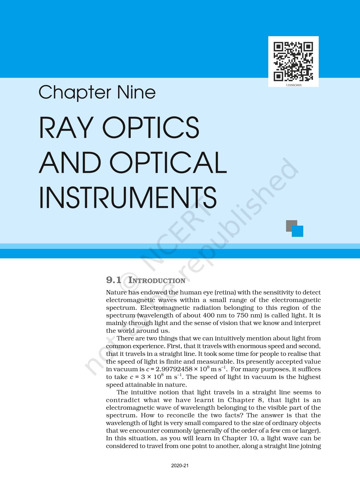 Ray Optics And Optical Instruments Ncert Book Of Class Physics Part Ii